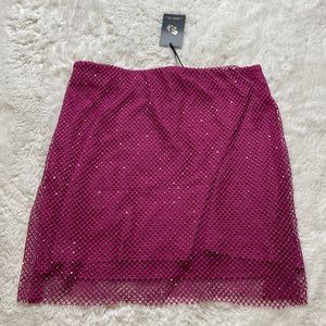 NWT sincerely jules rhinestone fishnet skirt - SIZE: M